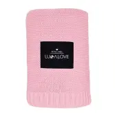 LullaLove Bambusowy koc Candy pink różowy 80x100cm